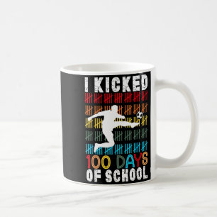 Ich trat 100 Tage Schule Fußball 100. Tag Sport Kaffeetasse