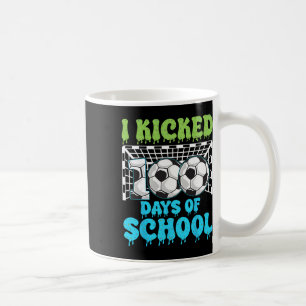 Ich trat 100 Tage Schule Fußball Lustige Jungen Ki Kaffeetasse