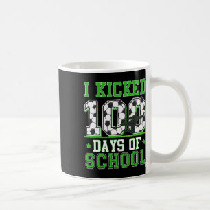 Ich trat 100 Tage Schulfußball 100. Tag Jungen Kaffeetasse