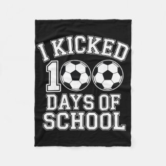 Ich trat 100 Tage Schuljungen Kinder Studenten Soc Fleecedecke