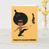 ICH TRAT DEN MISTEN AUS DEM RAUCHEN HERAUS KARTE (Gelbe Blume)