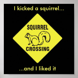 Ich trat ein Eichhörnchenplakat Poster