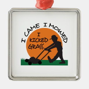 ICH TRAT GRAS SILBERNES ORNAMENT