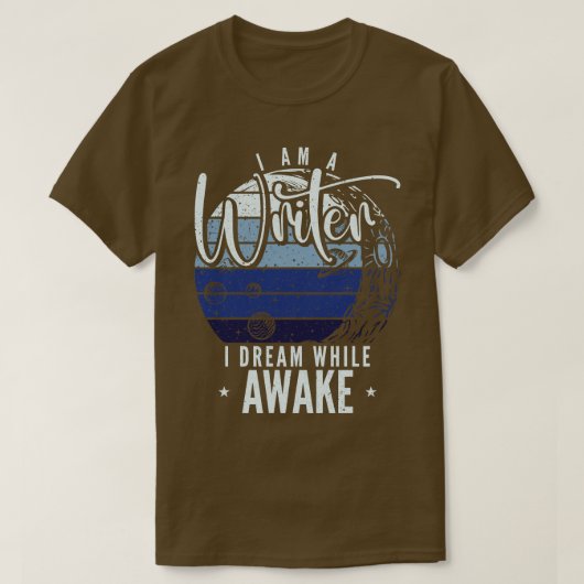 Ich träume als Autor und Schriftsteller T-Shirt (Design vorne)