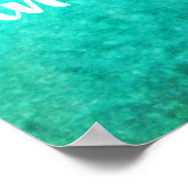 Ich träume in blauem Zitat Aquarell Poster (Ecke)