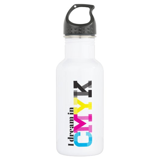 Ich träume in CMYK Trinkflasche (Vorderseite)