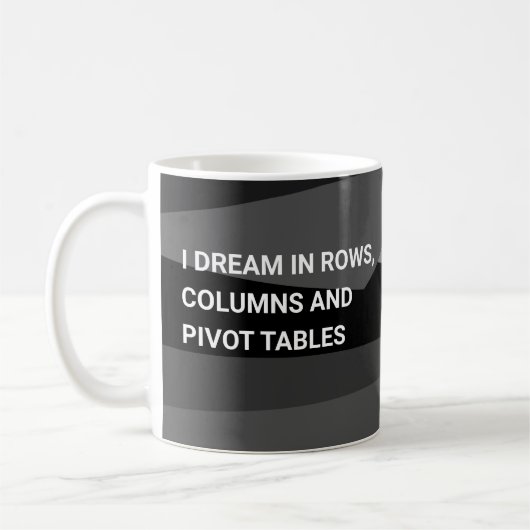 Ich träume in der Pivot-Tabellen-Tabelle Kaffeetasse (Links)