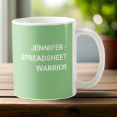 Ich träume in Drehtischen - Grün Kaffeetasse