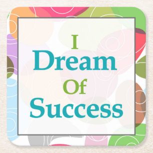 Ich träume vom Erfolg Rechteckiger Pappuntersetzer