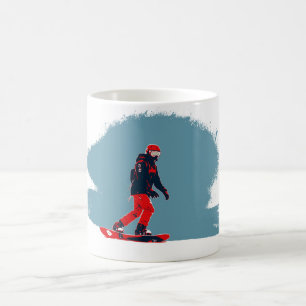Ich träume vom Snowboarden - Snowboarder Kaffeetasse