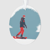 Ich träume vom Snowboarden - Snowboarder Ornament (Vorderseite)