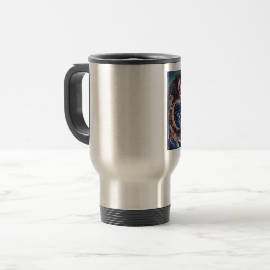 ich träume von der Pferdereise-Tasse Reisebecher (Vorderseite Links)