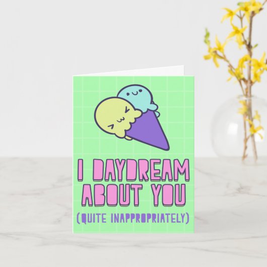 Ich träume von dir (ganz unangemessen) karte (Gelbe Blume)