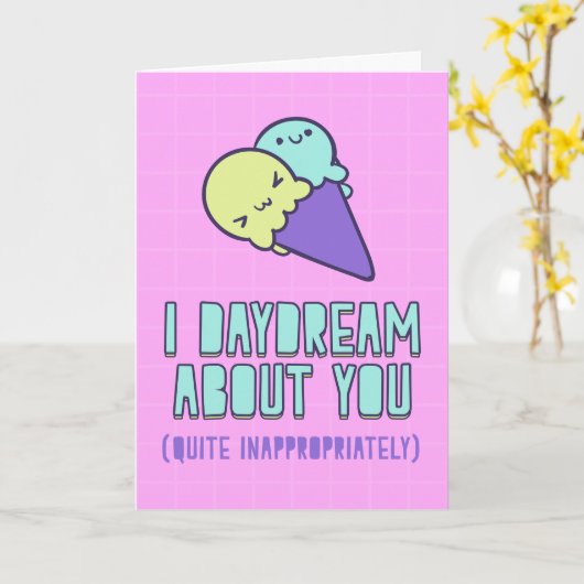 Ich träume von dir (ganz unangemessen) karte (Gelbe Blume)