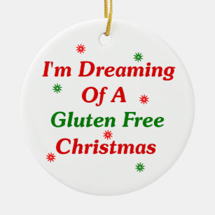 Ich träume von einem Gluten-frei Weihnachten Keramikornament