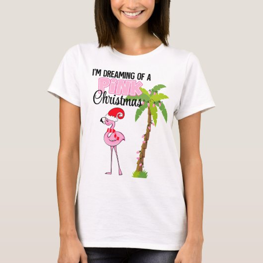 Ich träume von einem rosa Flamingo T-Shirt (Vorderseite)