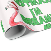 Ich träume von einem rosa Weihnachten Geschenkpapier (Rolleneckpunkt)