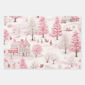 Ich träume von einem rosa Weihnachten Geschenkpapier Set (Vorderseite)