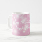 "Ich träume von einem rosa Weihnachten" Tasse/Cup Kaffeetasse (Vorderseite Links)