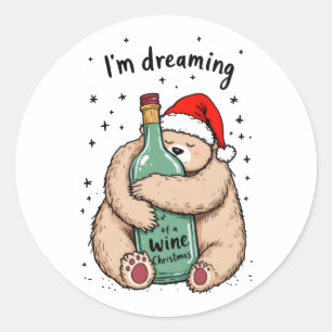 Ich träume von einem Weihnachtsfest Runder Aufkleber