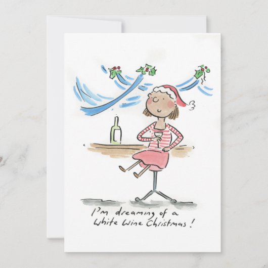 Ich träume von einem Weihnachtswein Einladung (Vorderseite)