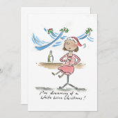 Ich träume von einem Weihnachtswein Einladung (Vorne/Hinten)