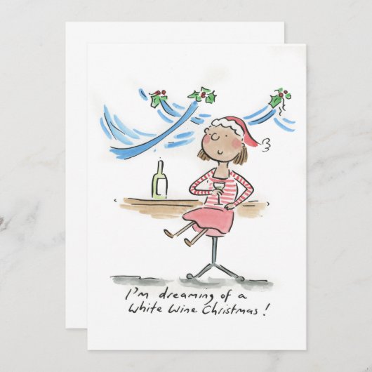 Ich träume von einem Weihnachtswein Einladung (Vorne/Hinten)
