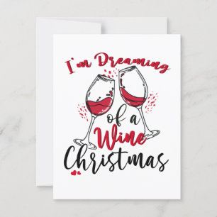 Ich träume von einem Wein-Weihnachten Einladung