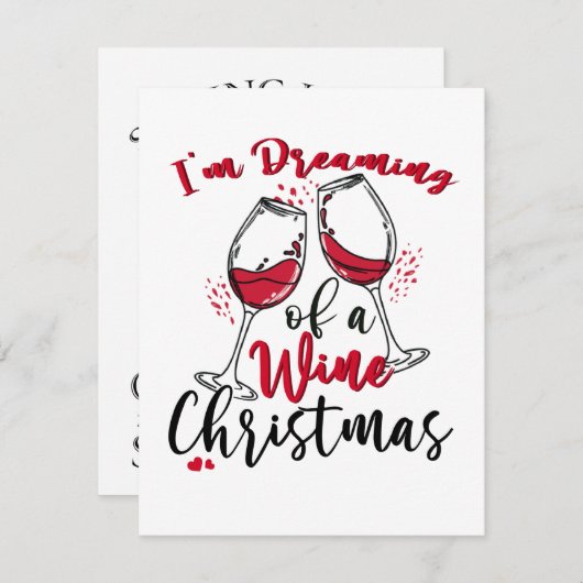 Ich träume von einem Weinfest Einladung (Vorne/Hinten)