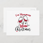 Ich träume von einem Weinfest Einladungspostkarte (Vorne/Hinten)