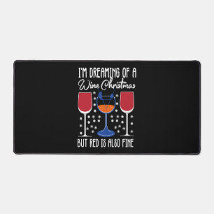 Ich träume von einem weißen Weihnachten, aber Rot Schreibtischunterlage