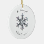 Ich träume von einem weißen Weihnachten Keramik Ornament (Rechts)