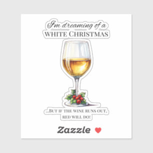 "Ich träume von einem weißen Weihnachten.." Weihna Aufkleber