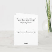 Ich träume von einem weißen Weihnachtsfest Karte (Rückseite)