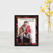 Ich träume von einem weißen Weihnachtsfest Karte (Gelbe Blume)