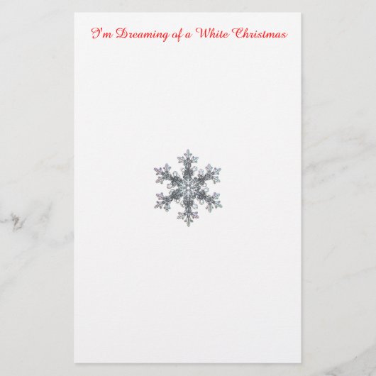 Ich träume von einem weißen Weihnachtsfest - Schne Briefpapier (Vorderseite)