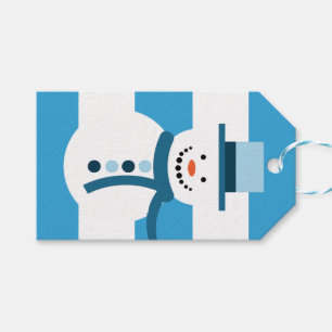 Ich träume von einem weißen Winterschneemann Geschenkanhänger
