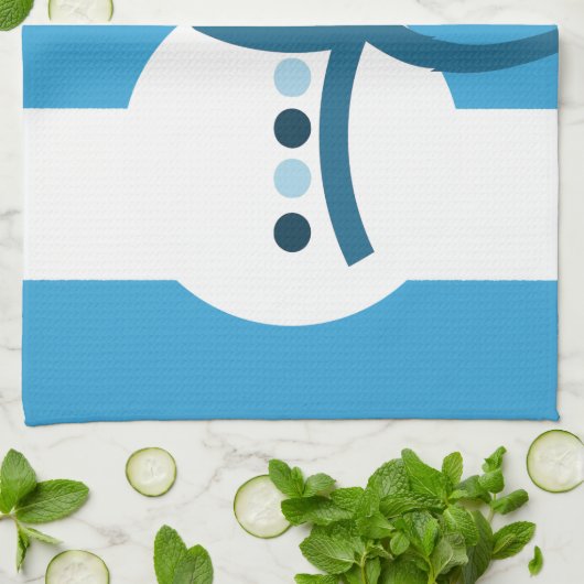 Ich träume von einem weißen Winterschneemann Geschirrtuch (Gefaltet)