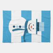 Ich träume von einem weißen Winterschneemann Geschirrtuch (Horizontal)