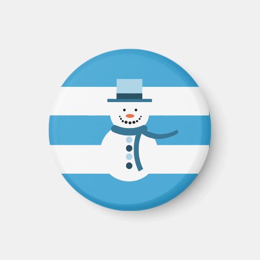 Ich träume von einem weißen Winterschneemann Magnet (Vorne)