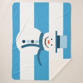 Ich träume von einem weißen Winterschneemann Sherpadecke (Vorderseite)