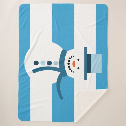 Ich träume von einem weißen Winterschneemann Sherpadecke (Vorderseite)