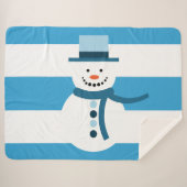 Ich träume von einem weißen Winterschneemann Sherpadecke (Vorderseite (Horizontal))