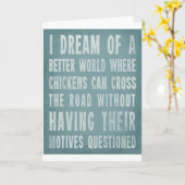 Ich träume von einer besseren Welt Karte (Gelbe Blume)