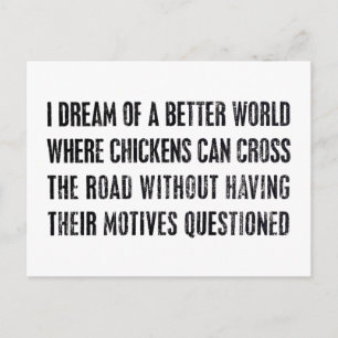 Ich träume von einer besseren Welt... Postkarte