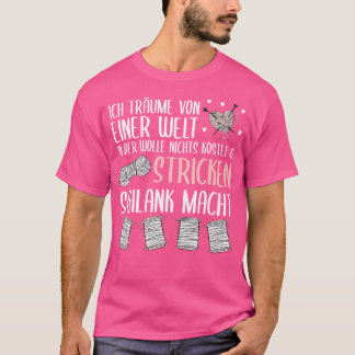 Ich träume von einer Welt in Knitting Slim T-Shirt
