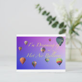 Ich träume von Heißluftballons Postkarte (Stehend Vorderseite)
