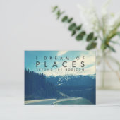 Ich träume von Orten jenseits des Horizonts Postkarte (Stehend Vorderseite)