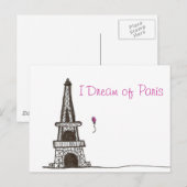 Ich träume von Paris, 2 Postkarte (Vorne/Hinten)