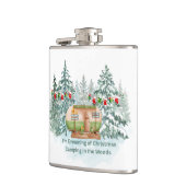 Ich träume von Weihnachts-Camping auf Flasche Flachmann (Links)